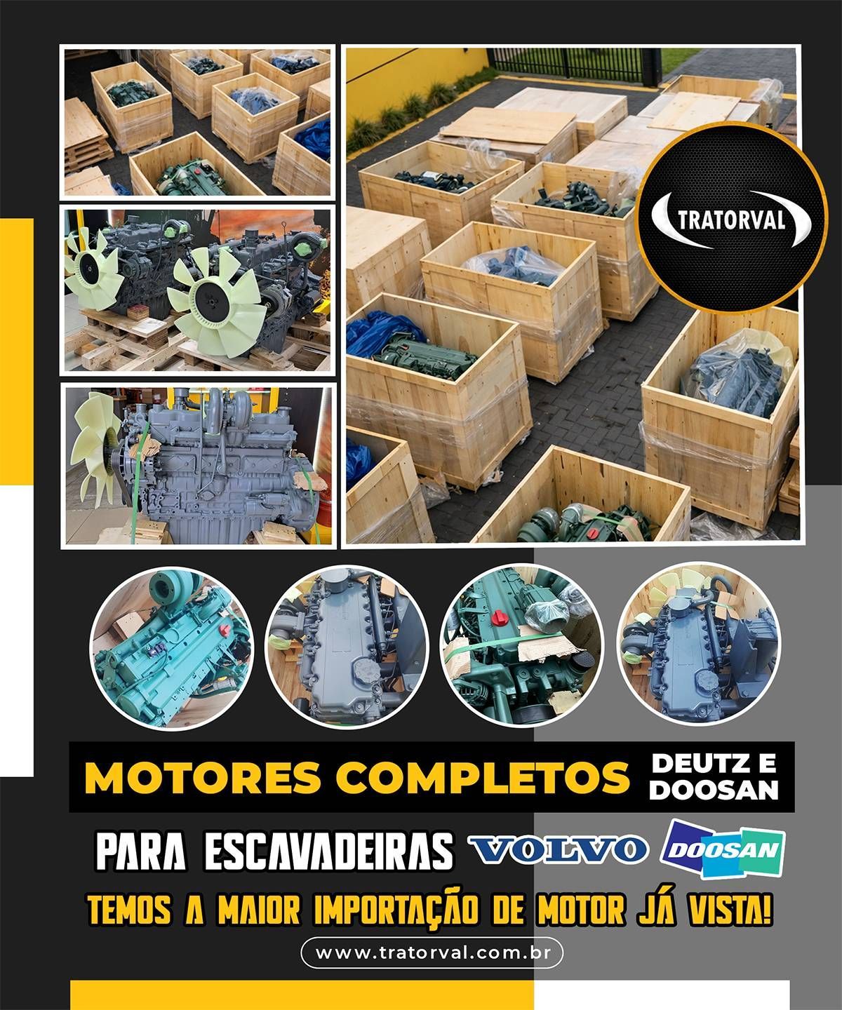 Motor D6D Diesel Completo Deutz Escavadeira Volvo EC210B